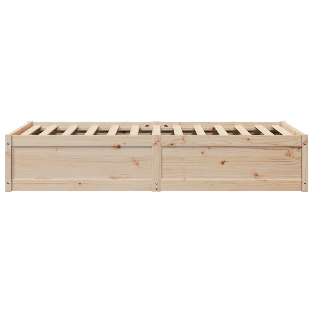 Bed Frame without Mattress 90x200 cm Solid Wood Pine
